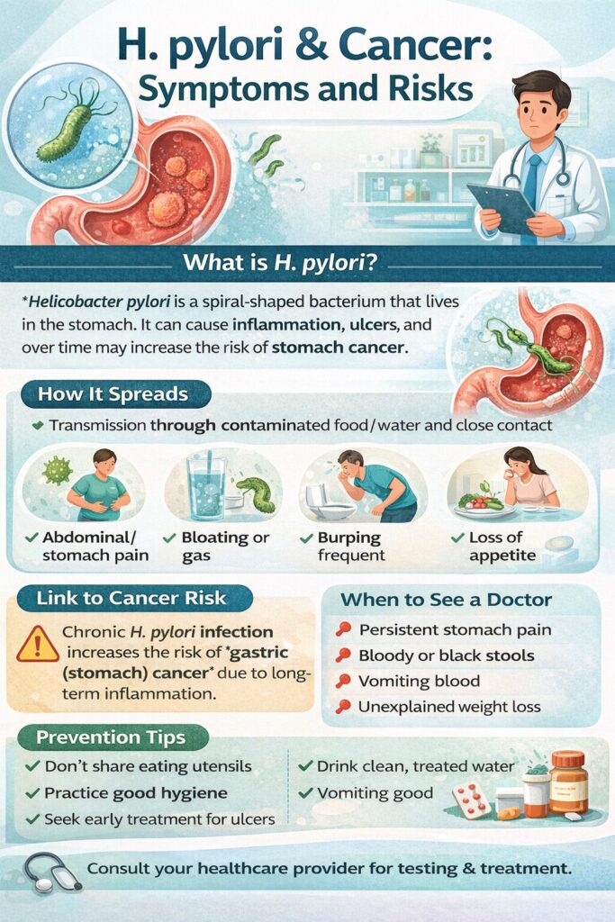 h pylori cancer symptoms, Impact Guru