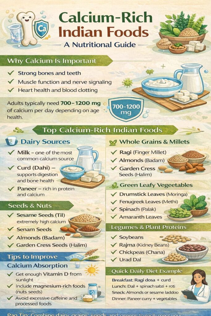 calcium-rich Indian food, Impact Guru