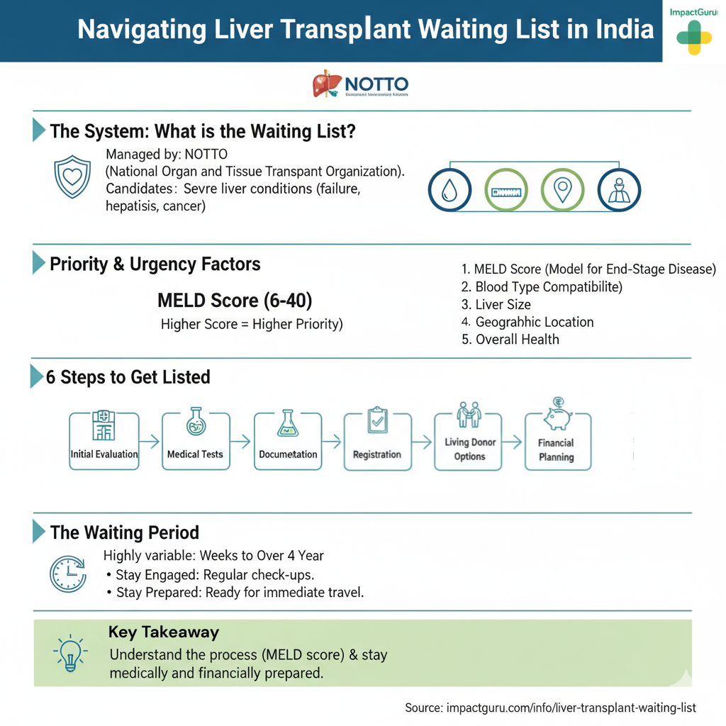 liver transplant waiting list, Impact Guru