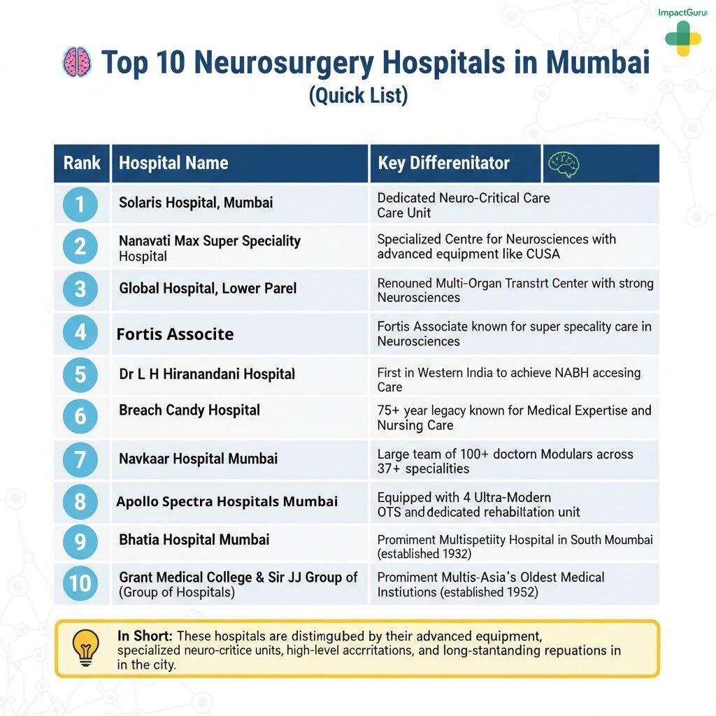 best neurosurgery hospital in mumbai, Impact Guru