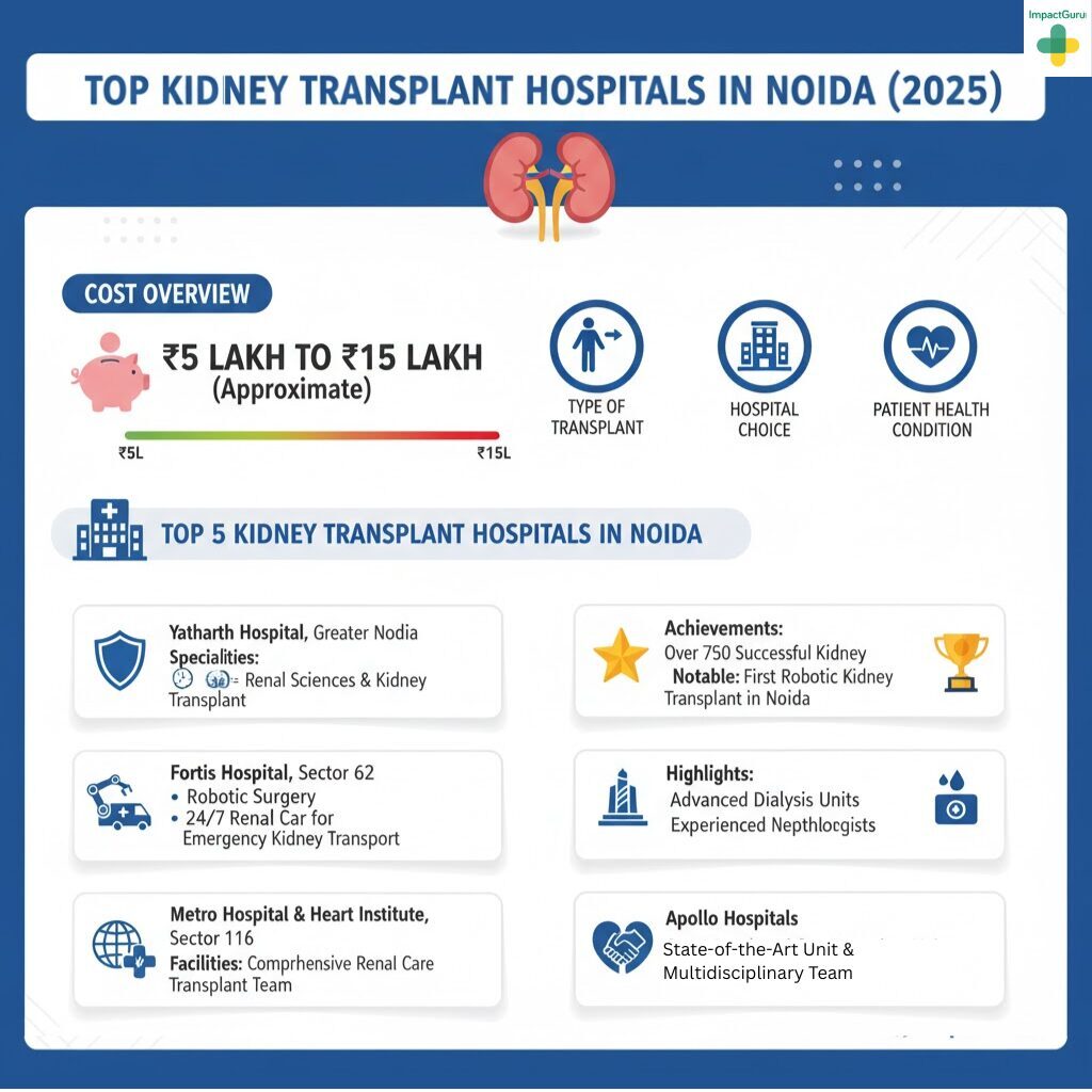 kidney transplant hospitals in Noida, Impact Guru