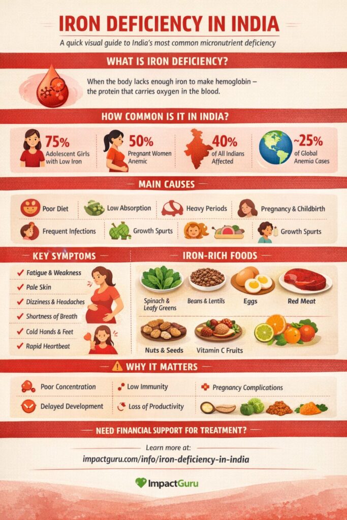 Iron deficiency in India, Impact Guru