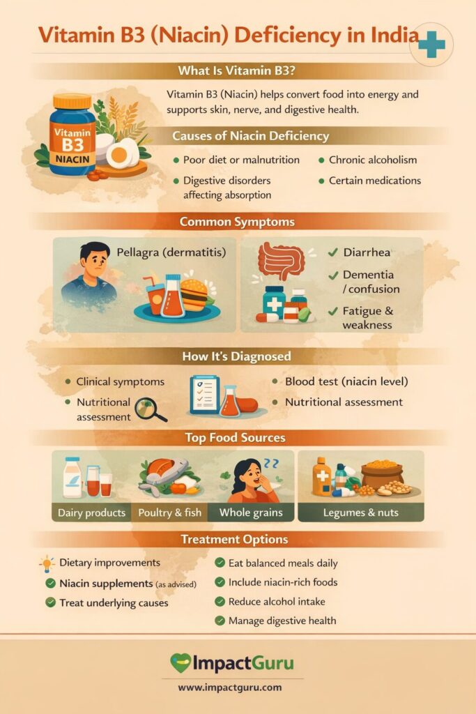 Vitamin B3 deficiency in India, Impact Guru