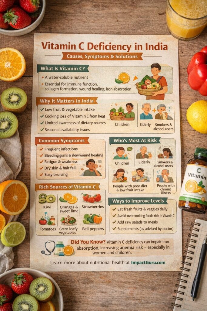 Vitamin C Deficiency in India, Impact Guru