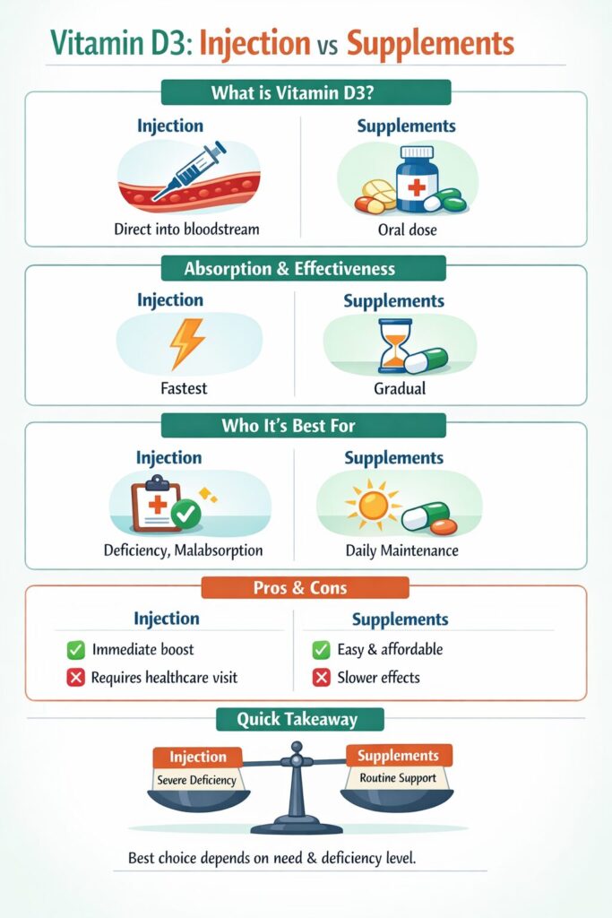 Vitamin D3 Injection vs Supplements &ndash; Which Is Better