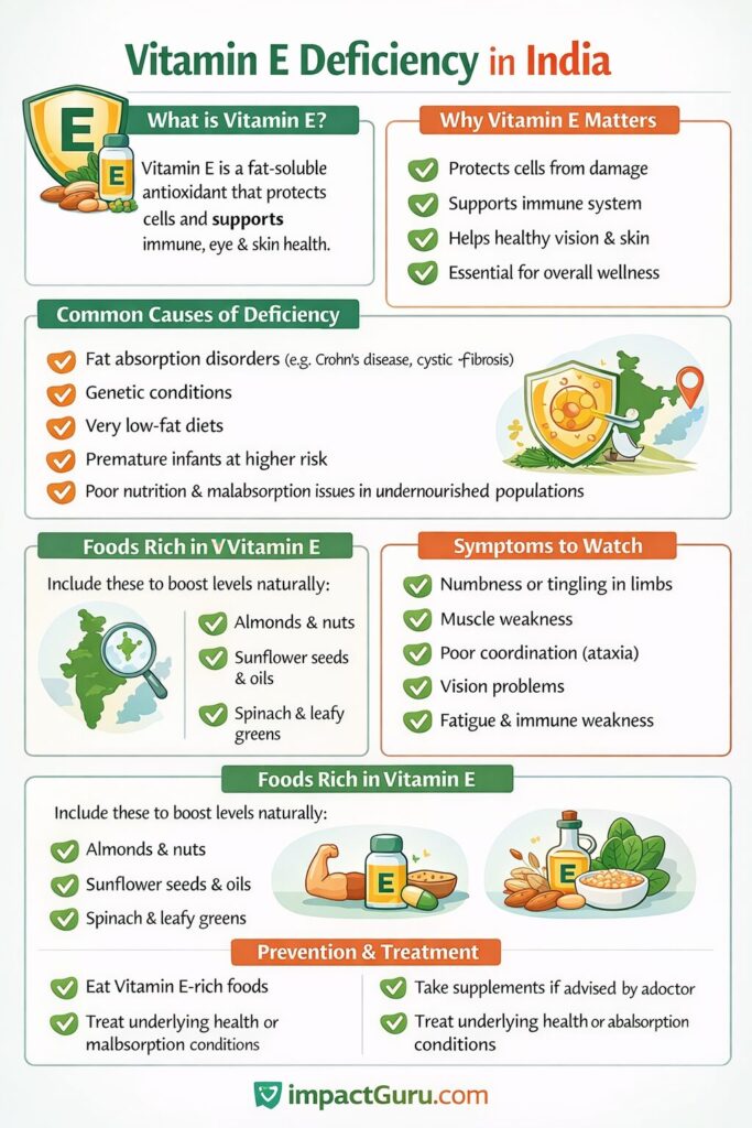 Vitamin e difficiency in India