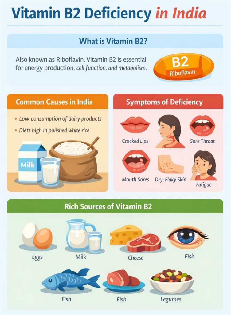 Vitamin B2 deficiency in India, Impact Guru