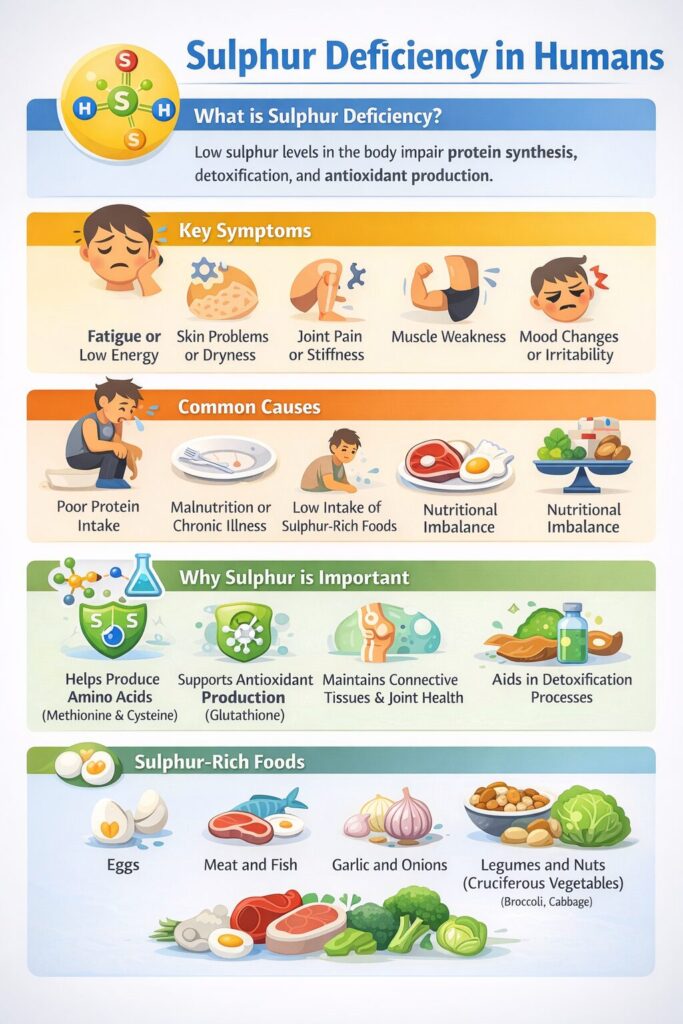 Sulphur deficiency in humans, Impact Guru