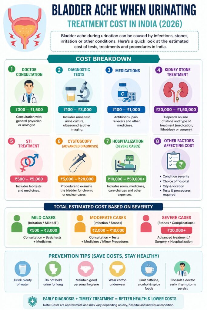 bladder ache when urinating, Impact Guru