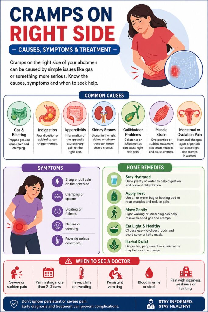 cramps on right side, Impact Guru