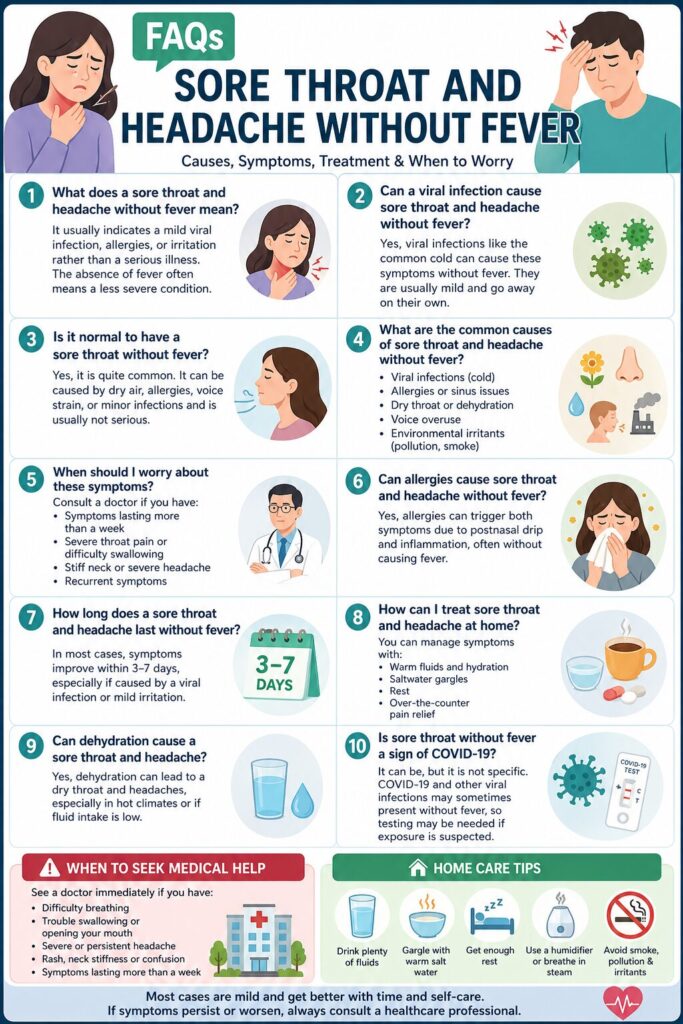 sore throat and headache without fever, Impact Guru
