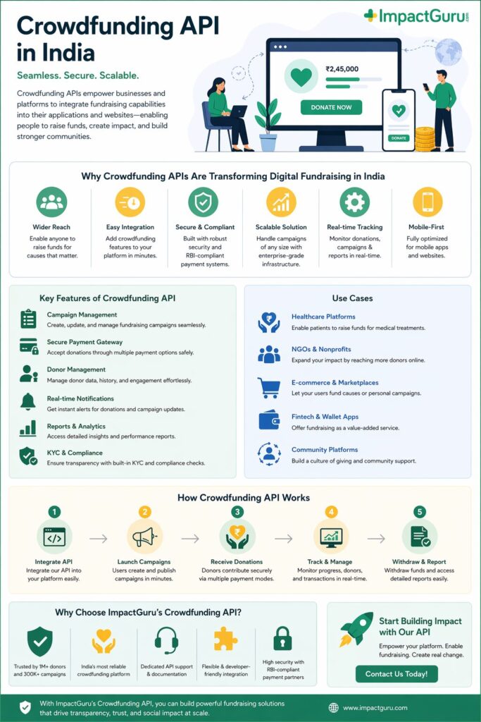 crowdfunding API India, Impact Guru