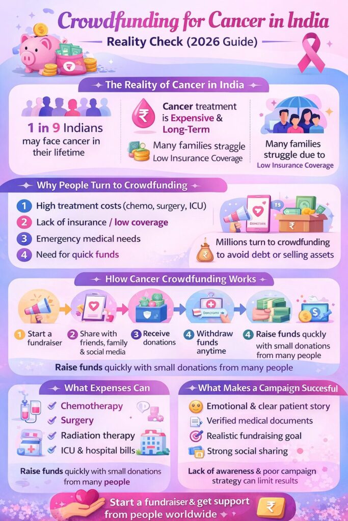 Crowdfunding for cancer support in India