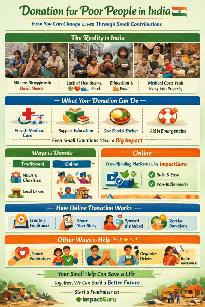 donation for poor people in India, Impact Guru
