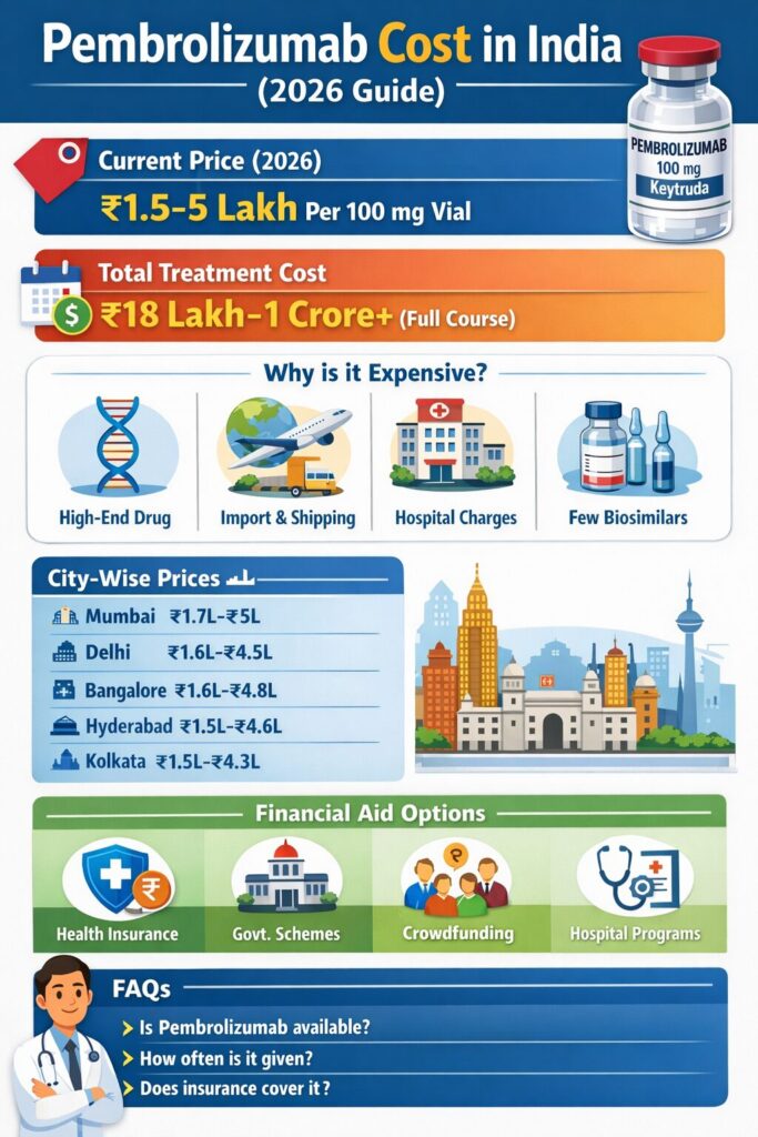 pembrolizumab cost in india, Impact Guru