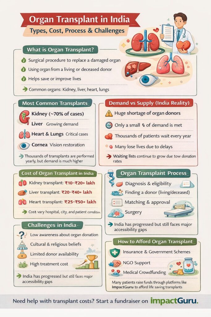 organ transplant in India, Impact Guru