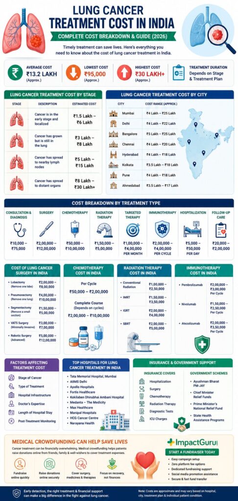 lung cancer treatment cost in india, Impact Guru