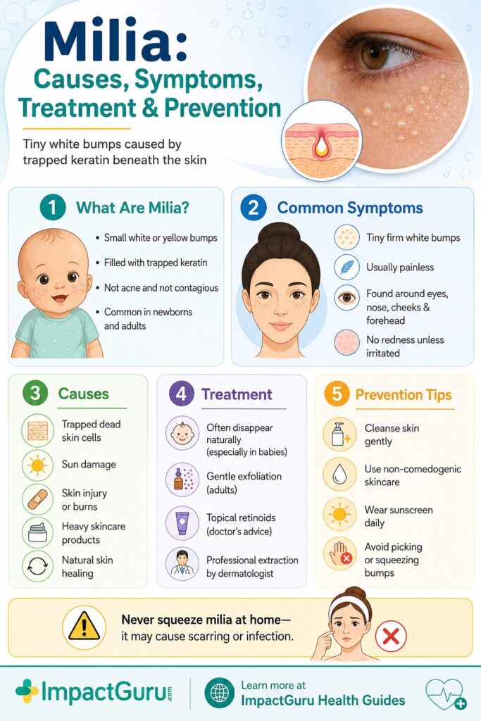 Milia Causes, Symptoms & Care Guide